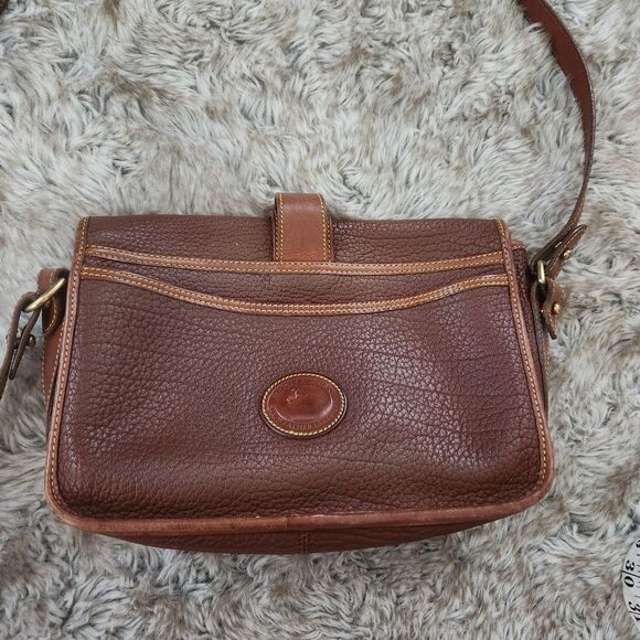 Dooney‎ & Bourke Vintage Brown Leather Crossbody Bag - Picture 5 of 11